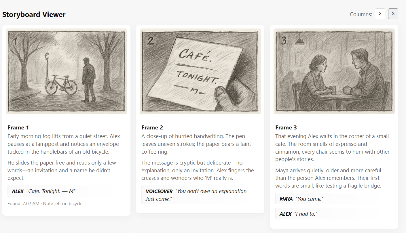 Storyboard viewer